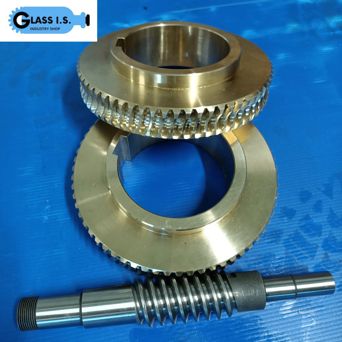 Servo gear worm sprocket with worm shaft - Glass Industry Shop Sp. z o.o. - 713306